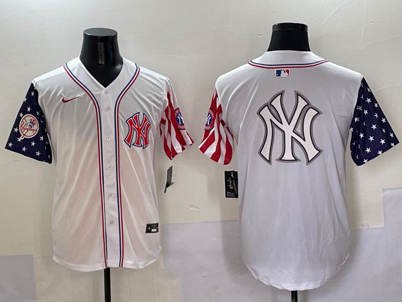 Men New York Yankees Blank White a generation of national flags Jointly Name 2025 Nike MLB Jersey style 29